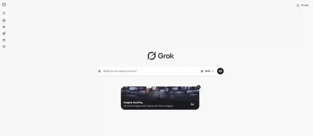 grok ai homepage