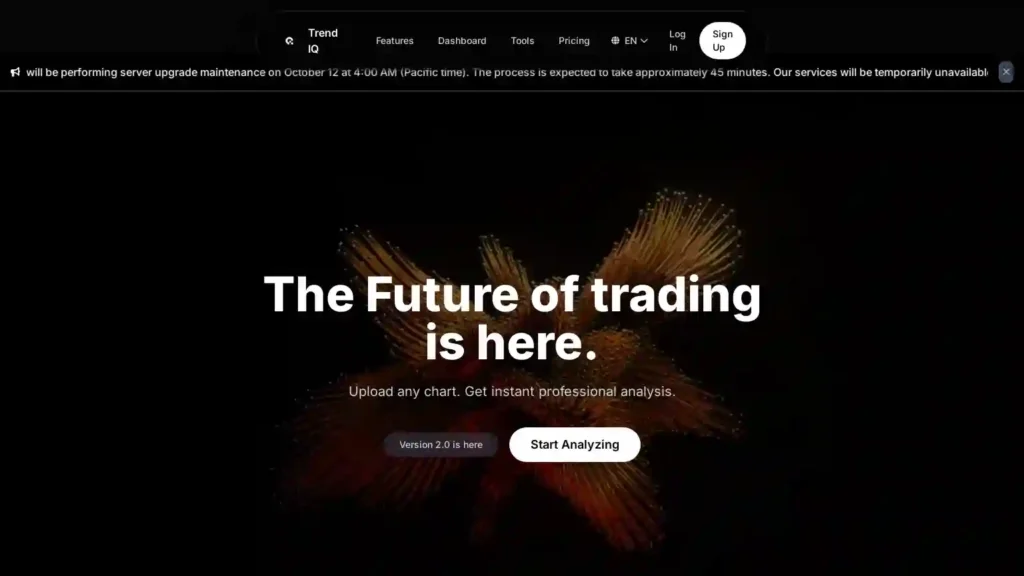 screenshot of Trend IQ’s official homepage